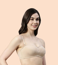 Load image into Gallery viewer, Enamor Strapless and Multiway Styling Women's Everyday Cotton Tube Bra - Perfect Shaping, Non-Padded, Wirefree, High-Coverage - A019
