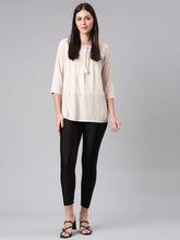 Load image into Gallery viewer, Go Colors Black Cotton Stretch Cropped Shimmer Leggings

