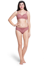 Load image into Gallery viewer, Amante Lace Elegance Padded Non-Wired Bra  - Dusty Rose 87701
