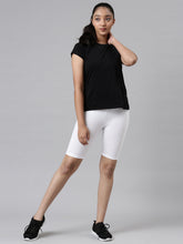 Load image into Gallery viewer, Go Colors White Cotton Stretch  Cycling Shorts

