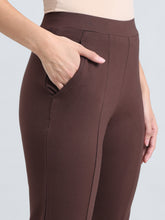Load image into Gallery viewer, Go Colors Dark Brown Roma Ponte Pants
