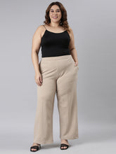 Load image into Gallery viewer, Go Colors Beige Roma Ponte Wide Pants
