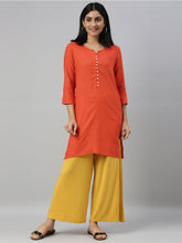 Load image into Gallery viewer, Go Colors Golden Yellow Viscose Knit Palazzo
