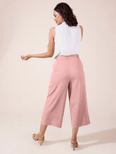 Load image into Gallery viewer, Go Colors Dusty Pink Linen Blend Culottes
