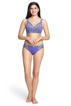 Load image into Gallery viewer, Amante Fiesta Print Non Padded Wired Lace Bra - Periwinkle 87501
