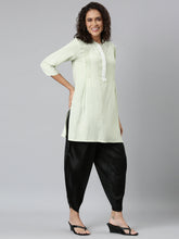 Load image into Gallery viewer, Go Colors Black Woven Viscose Harem Dhoti Pant
