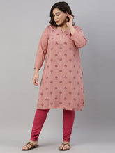 Load image into Gallery viewer, Go Colors Medium Pink Cotton Stretch Churidar
