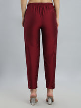 Load image into Gallery viewer, Go Colors Plum Poly Modal Metallic Pants
