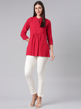 Load image into Gallery viewer, Go Colors White Ponte Smart Fit Kurti Pant

