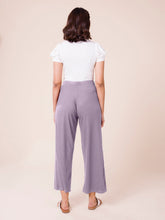 Load image into Gallery viewer, Go Colors Dusty Voilet Drop Needle Fabric Rib Palazzo

