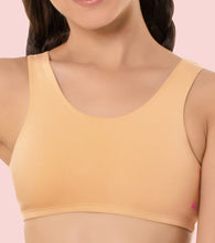 Load image into Gallery viewer, Enamor Innovations  Easy Fit, Antimicrobial, Front Double Layer ,Women's Cotton Beginner's Bra - Pop-On Style, Non Padded, Wirefree, High Coverage  - BB01 (Skin)
