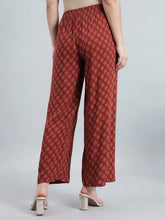 Load image into Gallery viewer, Go Colors Red Woven Viscose Printed Palazzo
