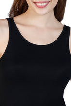 Load image into Gallery viewer, Amante Broad Straps Body Hugging Modal Vest - Black 77101
