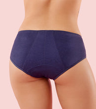 Load image into Gallery viewer, Enamor IP12 Bamboo Cotton Period Panty - Mid Waist, Full Back Coverage, Extended Protective Lining  with Extra Layer at the Crotch - Eclipse
