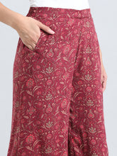 Load image into Gallery viewer, Go Colors Dark Pink Woven Viscose Printed Palazzo
