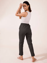 Load image into Gallery viewer, Go Colors Silver Grey Cotton Pencil Pant
