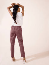 Load image into Gallery viewer, Go Colors Medium Violet Woven Cotton Stretch Chino Pants
