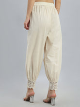 Load image into Gallery viewer, Go Colors Cream Embroidered Lace Salwar
