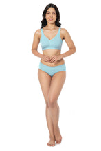 Load image into Gallery viewer, Amante Cotton Chic Support Solid Non Padded Non-Wired Bra - Porcelain Blue 93101
