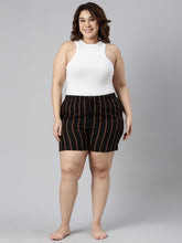 Load image into Gallery viewer, Go Colors Black Woven Viscose Printed Lounge Shorts
