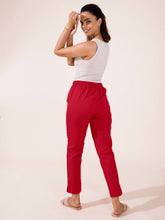 Load image into Gallery viewer, Go Colors Fuchsia Cotton Pencil Pant
