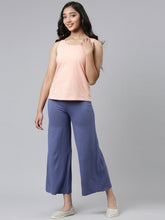 Load image into Gallery viewer, Go Colors Jeans Blue Viscose Stretch Knit Palazzo

