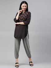 Load image into Gallery viewer, Go Colors Grey Melanges Viscose Stretch Harems
