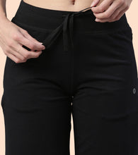 Load image into Gallery viewer, Enamor Mid Rise Knee length Drawstring Closure City Shorts For Women - Slim Fit, Soft and Breathable Cotton - E044 (Jet Black)
