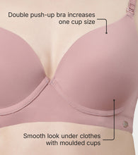 Load image into Gallery viewer, Enamor Innovations Transform Gel-Cup, Air-Brush  Enhancer, Double Push-Up Women's Bra - Powder finish, Padded, Wired, Medium Coverage - F114 (Nostalgia Rose)
