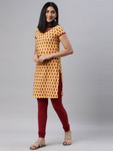 Load image into Gallery viewer, Go Colors Light Maroon Cotton Stretch Churidar
