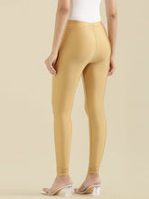 Load image into Gallery viewer, Go Colors Bright Gold Nylon Stretch Shimmer Leggings
