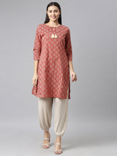 Load image into Gallery viewer, Go Colors Light Beige Viscose Stretch Harems
