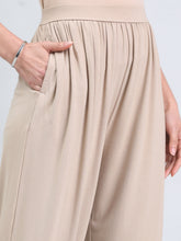 Load image into Gallery viewer, Go Colors Dark Beige Viscose Stretch Harems
