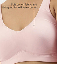 Load image into Gallery viewer, Enamor Easy Slip-On and Back Keyhole Women's Cotton Everyday Beginner's Bra - Padded, Wirefree, Full Coverage - A106 (Blushing Bride)
