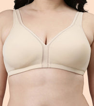 Load image into Gallery viewer, Enamor Plush Comfort, Side Support and Lift Women's Everyday Full Support Plunge Bra - All Day Comfort, Non-Padded, Wirefree, High-Coverage - F024
