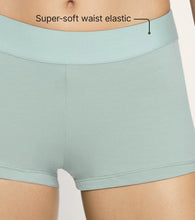 Load image into Gallery viewer, Enamor The Flex Boyshorts for Women Mid-Rise, Full Back Coverage, Moisture Absorbency, Cotton Everyday Panty - SMP01 (Sage Green)
