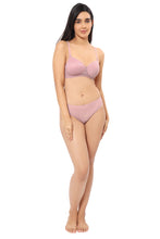 Load image into Gallery viewer, Amante Floral Romance Non Wired Lightly Padded Non-Wired Full Coverage Bra - Cinder Rose 10306
