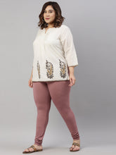 Load image into Gallery viewer, Go Colors Dusty Voilet Cotton Stretch Churidar
