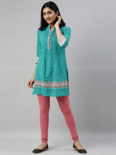Load image into Gallery viewer, Go Colors Rusty Pink Cotton Stretch Churidar
