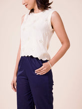 Load image into Gallery viewer, Go Colors Navy Cotton Stretch Dhoti Pant
