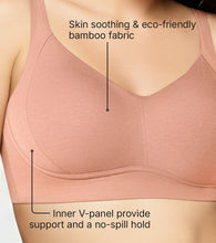 Load image into Gallery viewer, Enamor Innovations Bamboo Bliss, Everyday, Full Support, Women's T-Shirt Bra - Super Soft, Naturally Absorbent &amp; Antimicrobial, Padded, Wirefree, High Coverage- A077 (Honey Beige)
