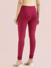 Load image into Gallery viewer, Go Colors Dark Fuchsia Cotton Stretch Churidar
