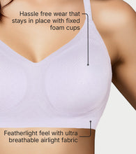 Load image into Gallery viewer, Enamor Invisi Bonded Fixed Cup Shimmer Dot T-Shirt Bra, Padded, Wire Free, Seam Free Fit - IO12 (Lilac Rizz)
