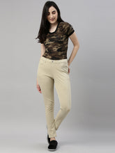 Load image into Gallery viewer, Go Colors Green Mist Cotton Polyester Super Stretch Jeggings
