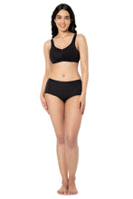Load image into Gallery viewer, Amante Cotton Smooth Back Solid Non Padded Non-Wired Support bra - Black 93301
