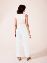 Load image into Gallery viewer, Go Colors White Woven Viscose Casual Pants
