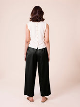 Load image into Gallery viewer, Go Colors Black Cotton Wide Leg Pants
