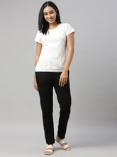 Load image into Gallery viewer, Go Colors Black Cotton Stretch Pants
