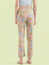 Load image into Gallery viewer, Go Colors Beige Cotton Knit Printed Lounge Pants
