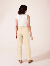 Load image into Gallery viewer, Go Colors Light Beige Woven Viscose Casual Pants
